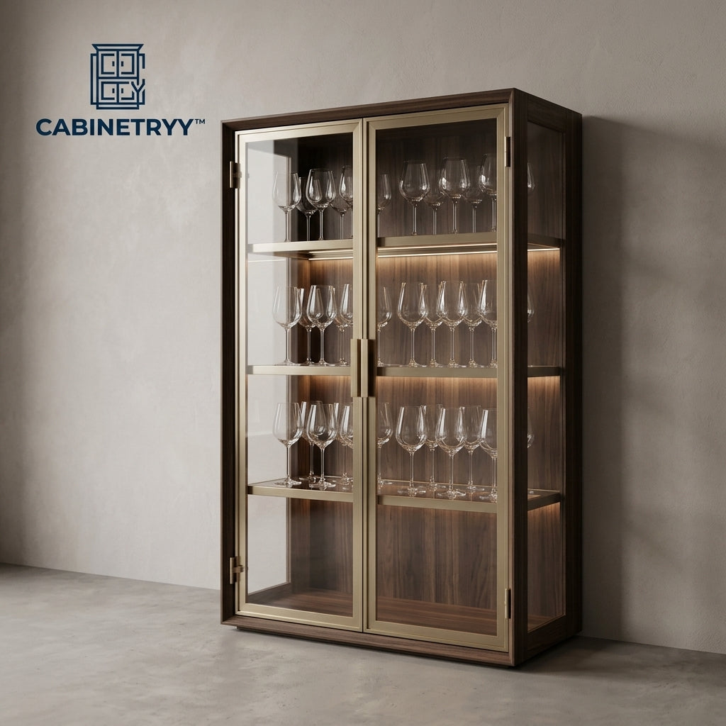 Cabinetryy™ LumiStem Glassware Display Cabinet